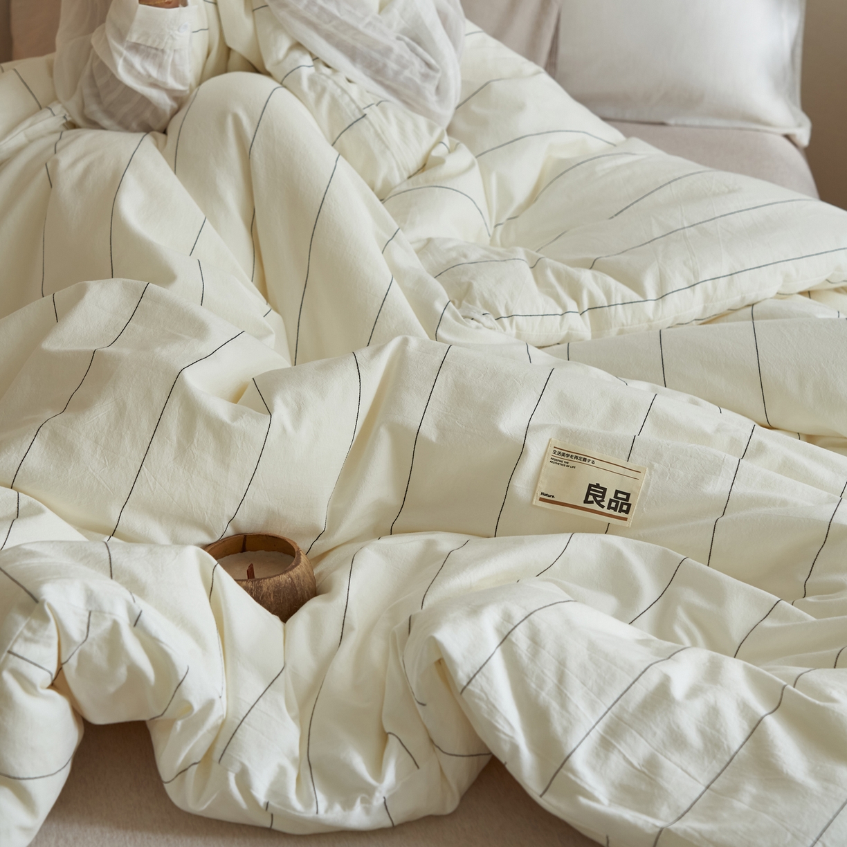 91家纺网 家纺一手货源 找家纺 （总）子由家居 2025新款全棉纯棉无印条纹99大豆被被子被芯