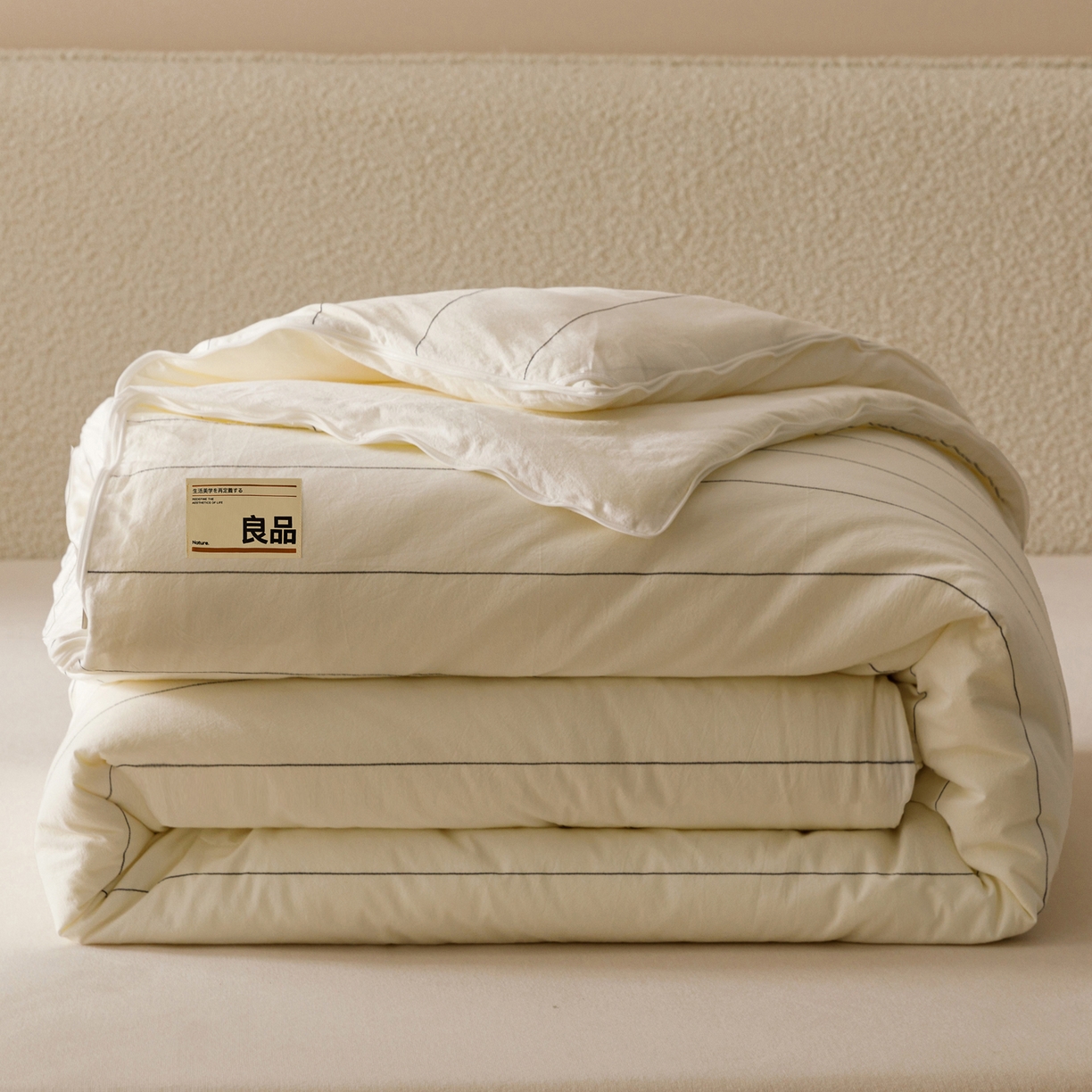 91家纺网 家纺一手货源 找家纺 （总）子由家居 2025新款全棉纯棉无印条纹99大豆被被子被芯