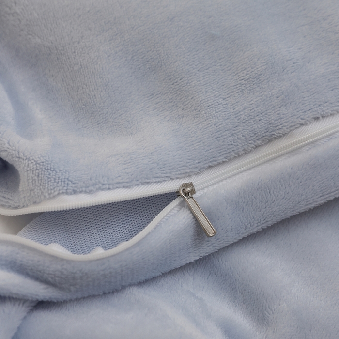 91家纺网 家纺一手货源 找家纺 优悦生活馆 2025新款秋冬简约亲肤牛奶绒印花保暖四件套-维也纳 维也纳-天空蓝