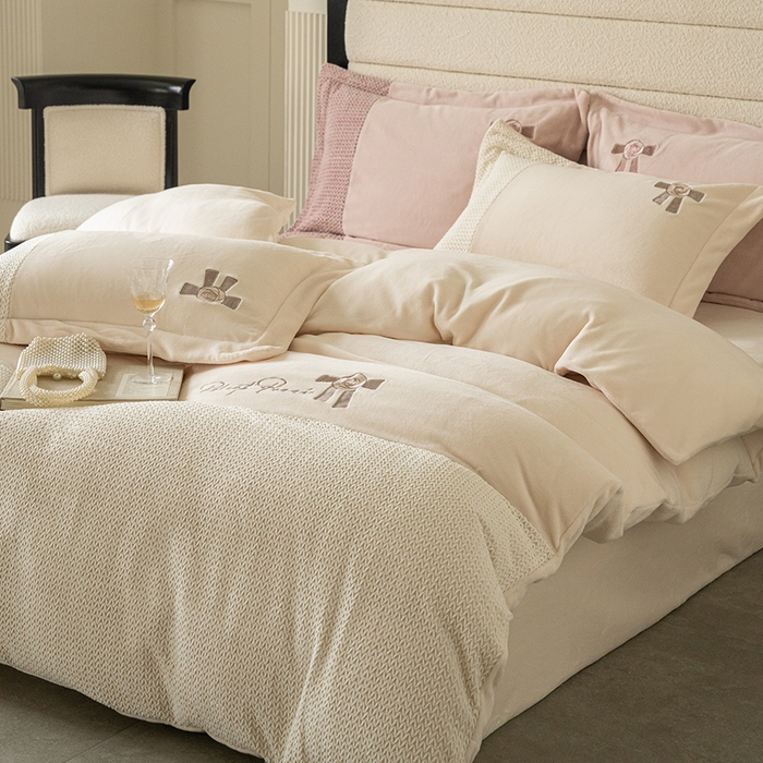 91家纺网 家纺一手货源 找家纺 （总）FORTWO家纺 2024新款230G牛奶绒四件套-初心（绒）