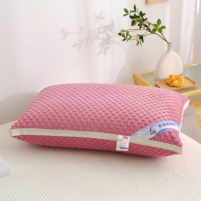 91家纺网 家纺一手货源 找家纺 万聚凯枕芯 2025新款绒豆豆枕头枕芯 玫粉