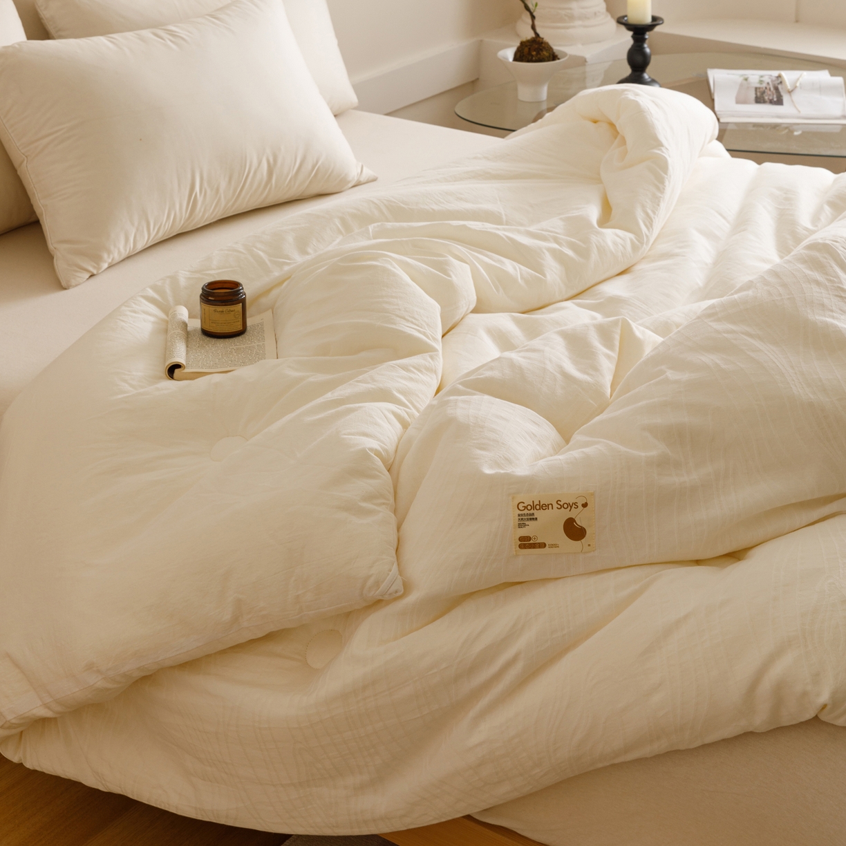 91家纺网 家纺一手货源 找家纺 （总）子由家居 2025新款全棉纯棉水洗棉树纹大提花55大豆被被子被芯