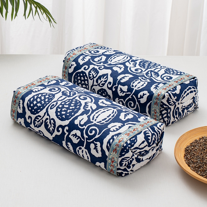 91家纺网 家纺一手货源 找家纺 小米枕芯 2025新款宫廷贵族荞麦枕护颈助眠枕枕头枕芯 青花瓷