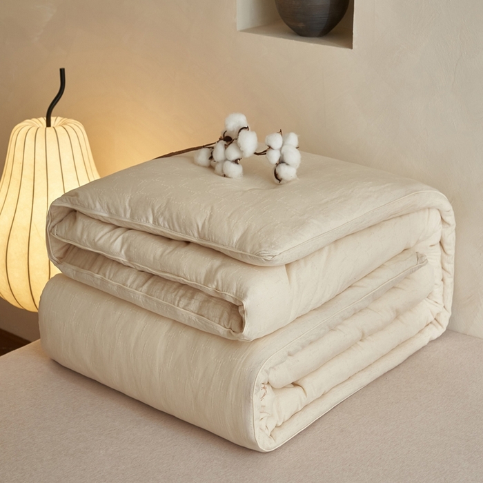 91家纺网 家纺一手货源 找家纺 （总）子由家居 2025新款纯棉水洗棉麻提花55大豆被被子被芯