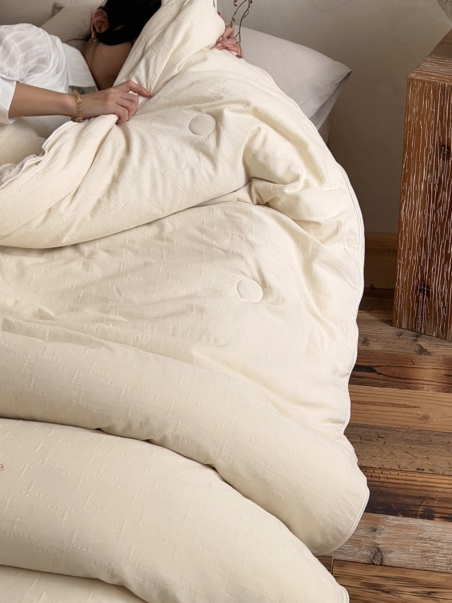 91家纺网 家纺一手货源 找家纺 （总）子由家居 2025新款纯棉水洗棉麻提花55大豆被被子被芯