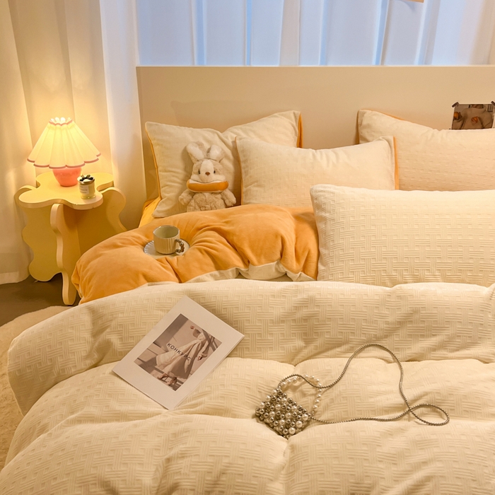 91家纺网 家纺一手货源 找家纺 （总）如一 2025新款A类3D立体雕花牛奶绒四件套