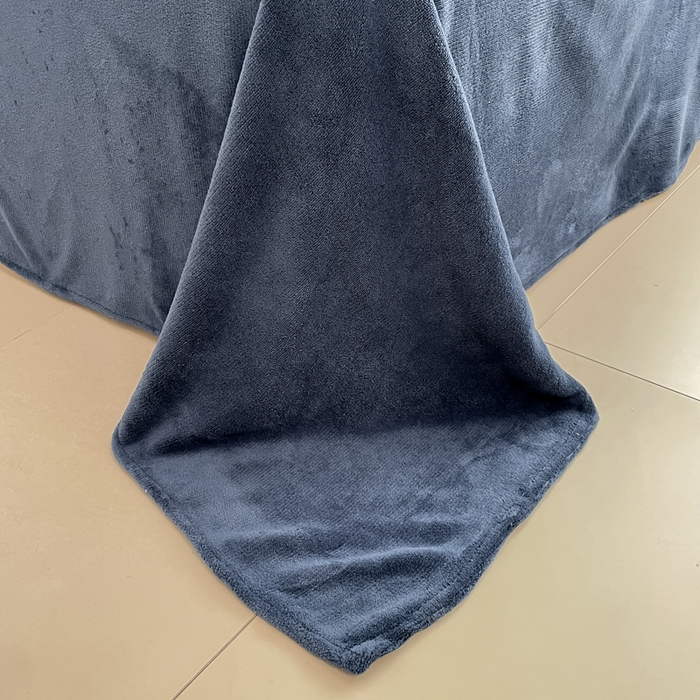 91家纺网 家纺一手货源 找家纺 三朵家纺 2025新款法莱绒混搭四件套 琉璃蓝-蓝