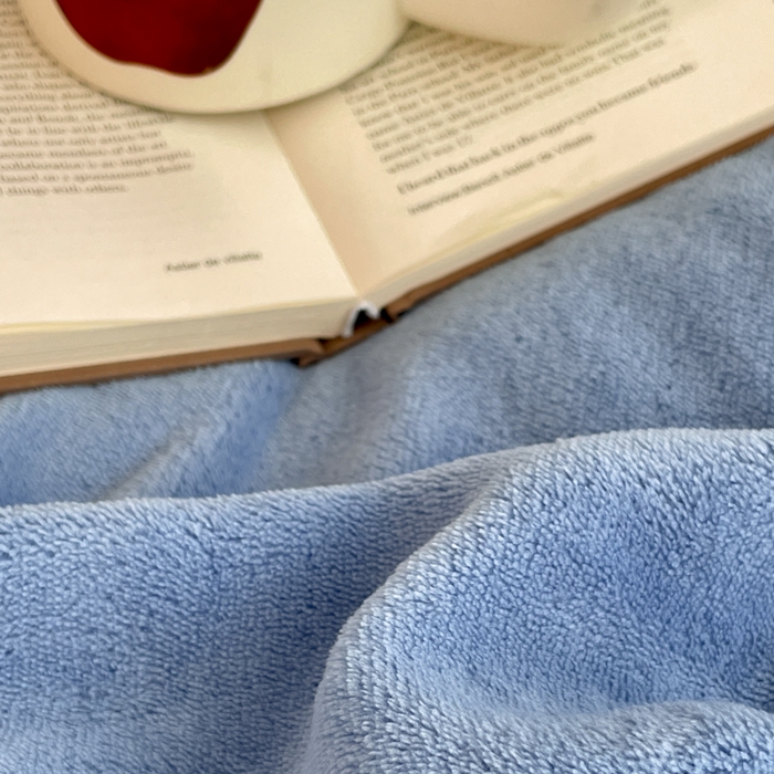 91家纺网 家纺一手货源 找家纺 三朵家纺 2025新款法莱绒混搭四件套 琉璃蓝-蓝