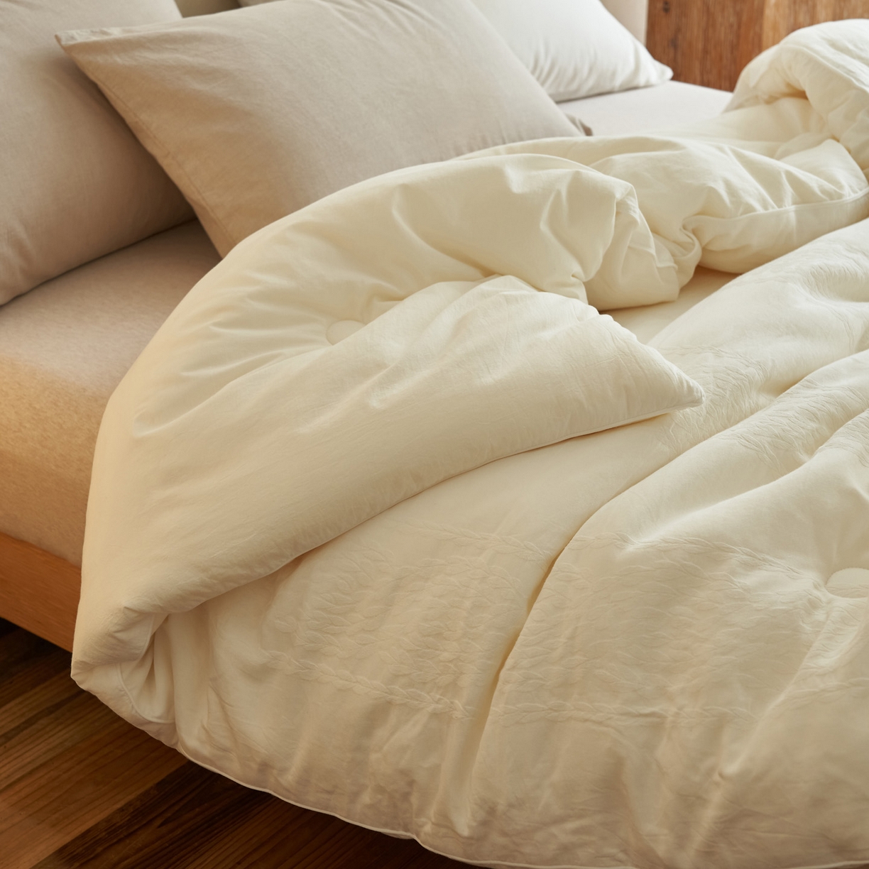 91家纺网 家纺一手货源 找家纺 （总）子由家居 2025新款纯棉水洗棉麻花纹大提花55大豆被被子被芯