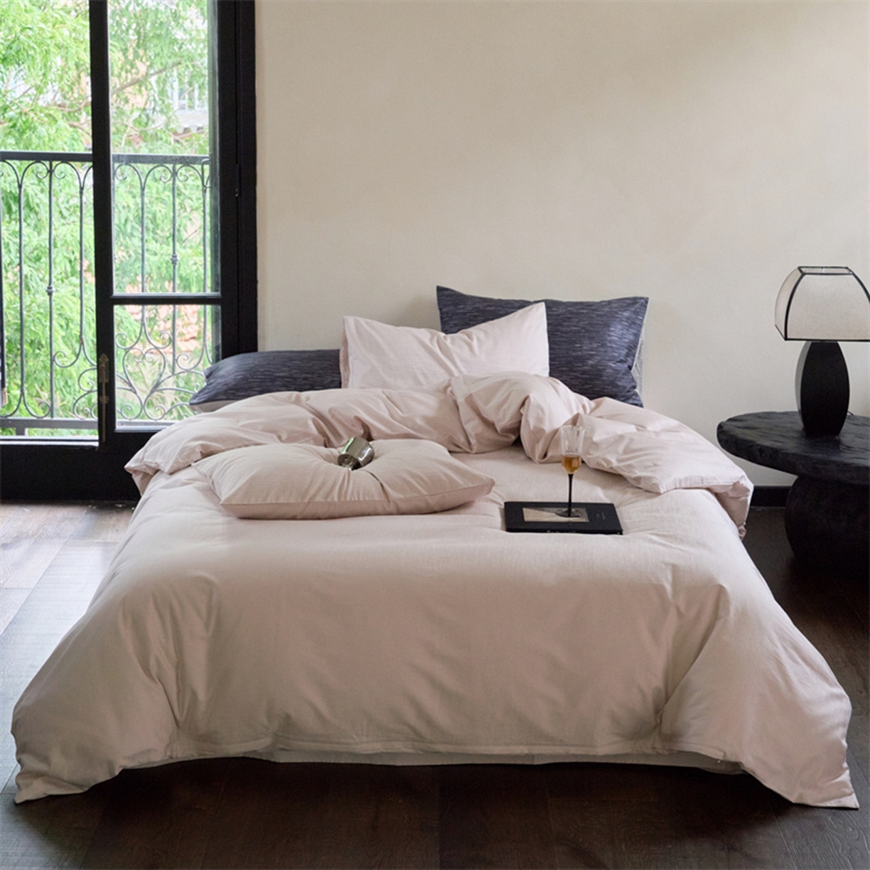 （总）ONE TWO ONE 121 2025新款100S长绒棉贡缎提花四件套-莳光线条【提供买家秀】【会员-20】