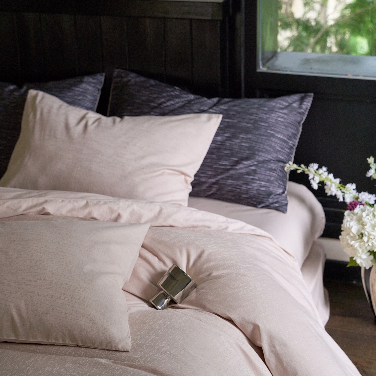 91家纺网 家纺一手货源 找家纺 （总）ONE TWO ONE 121 2025新款100S长绒棉贡缎提花四件套-莳光线条【提供买家秀】【会员-20】