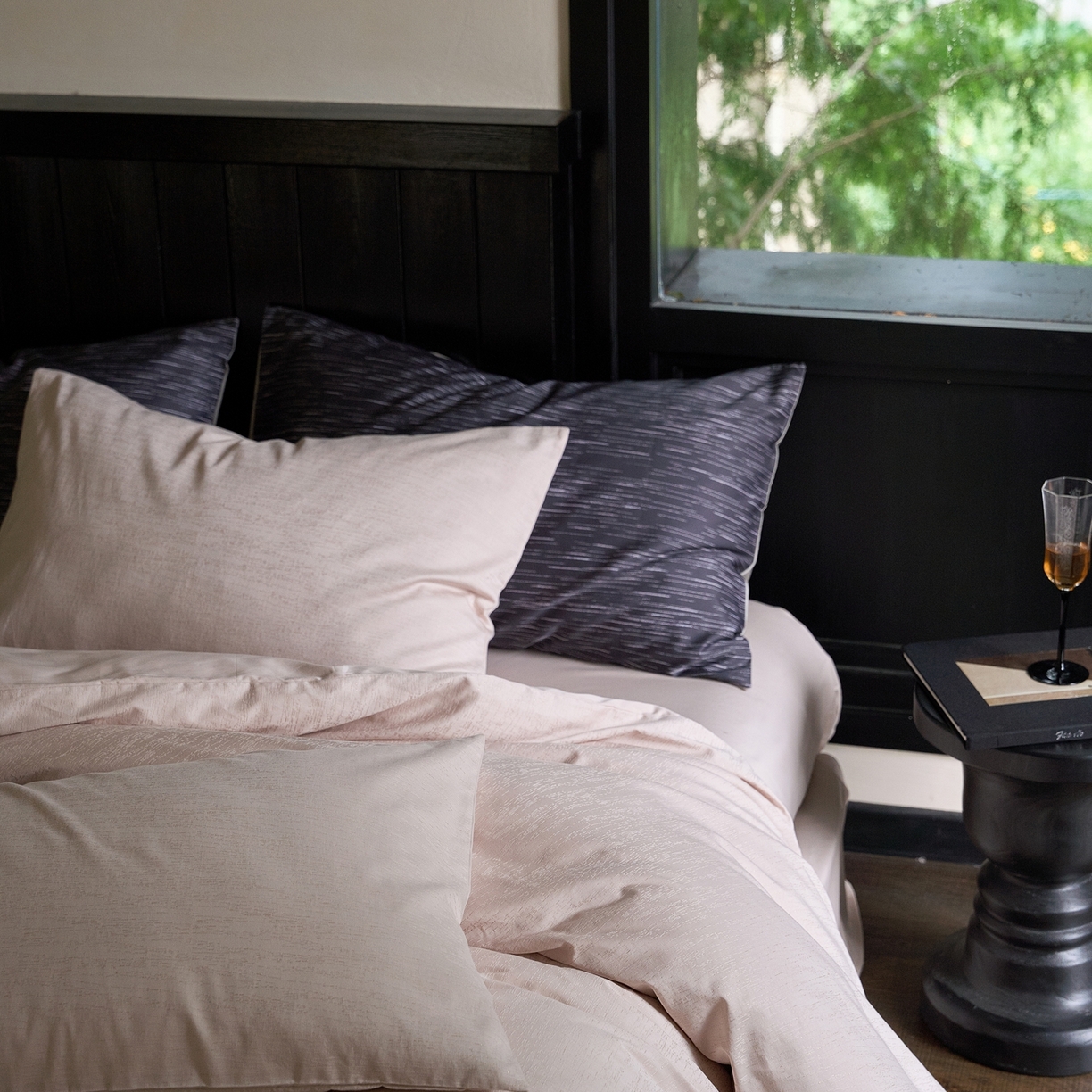 91家纺网 家纺一手货源 找家纺 （总）ONE TWO ONE 121 2025新款100S长绒棉贡缎提花四件套-莳光线条【提供买家秀】【会员-20】