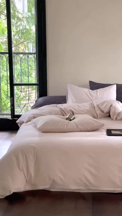 91家纺网 家纺一手货源 找家纺 （总）ONE TWO ONE 121 2025新款100S长绒棉贡缎提花四件套-莳光线条【提供买家秀】【会员-20】