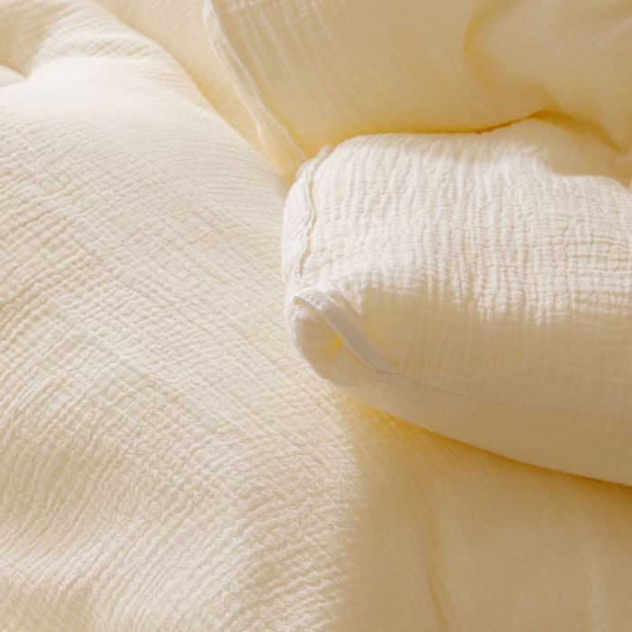 91家纺网 家纺一手货源 找家纺 （总）子由家居 2025新款家居双层邹邹纱大豆冬被系列