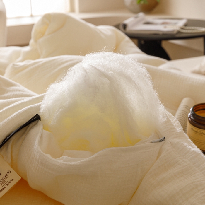 91家纺网 家纺一手货源 找家纺 （总）子由家居 2025新款家居双层邹邹纱大豆冬被系列