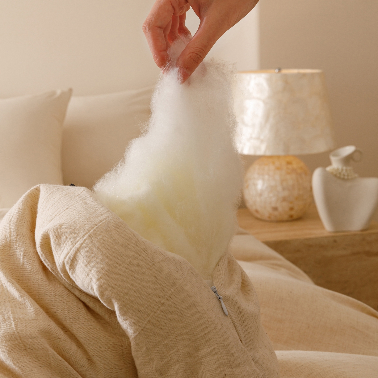 91家纺网 家纺一手货源 找家纺 子由家居 2025新款纯棉水洗棉麻55大豆被被子被芯 棉麻55大豆被