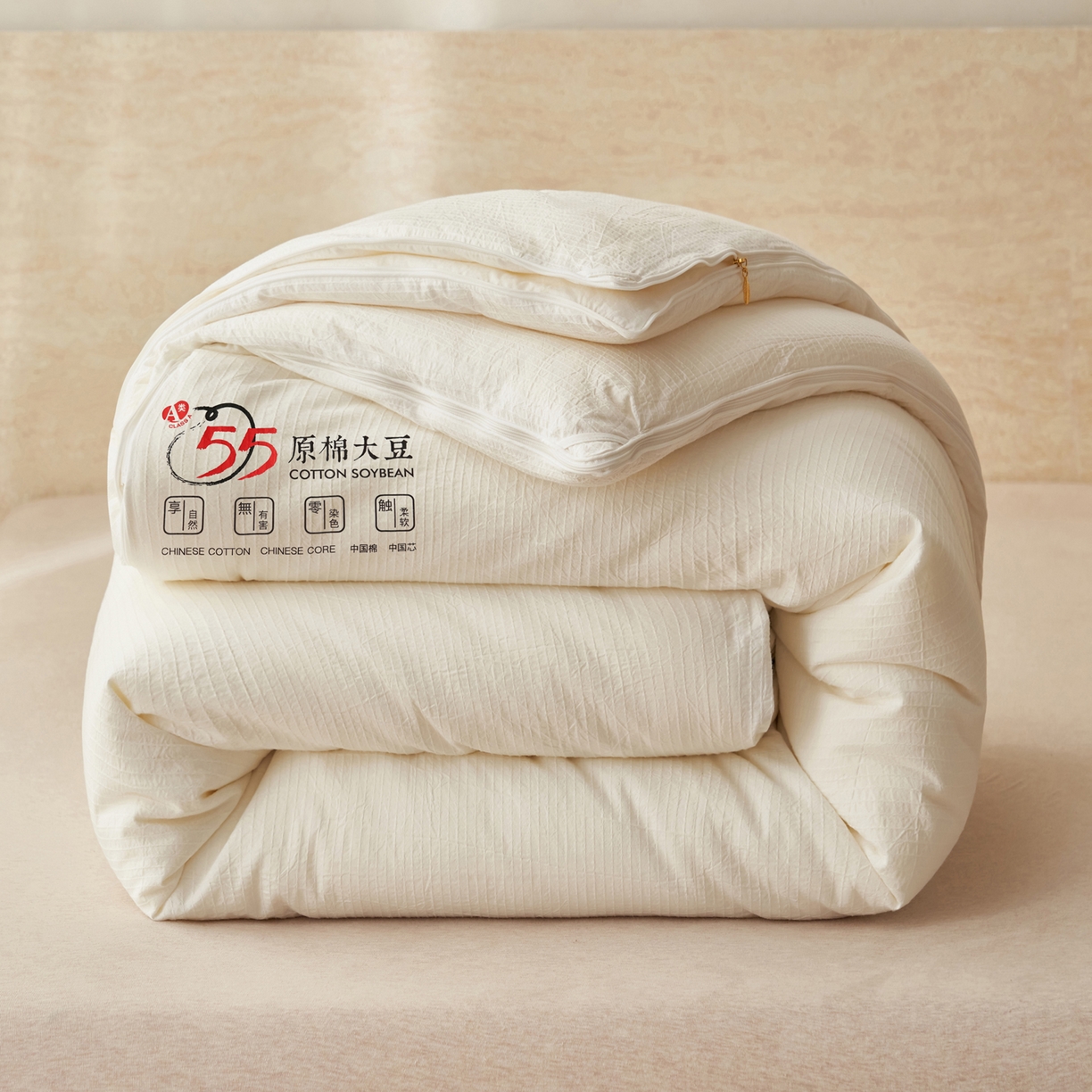 91家纺网 家纺一手货源 找家纺 （总）子由家居 2025新款纯棉水洗棉经典小格提花55大豆被被子被芯