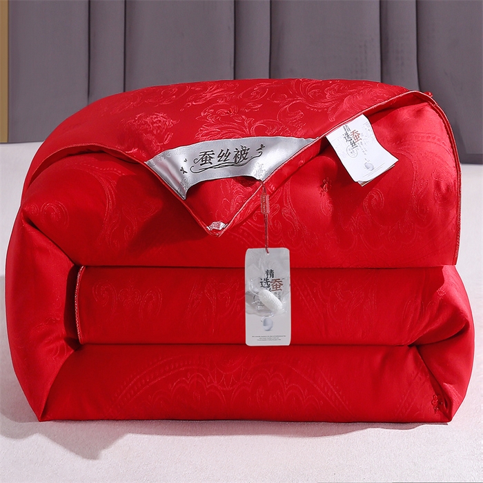 芭芭棉家纺 2025新款全棉提花云端之梦被子被芯 云端之梦大红