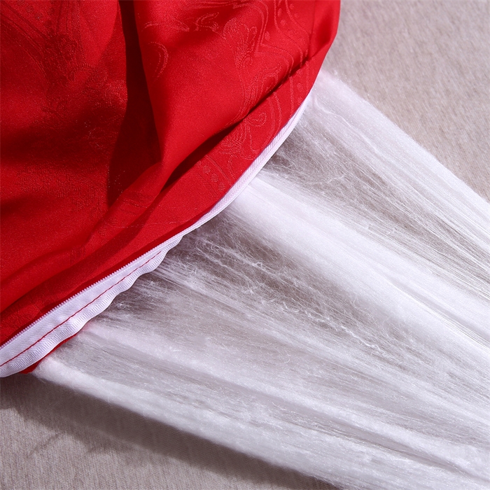 91家纺网 家纺一手货源 找家纺 芭芭棉家纺 2025新款全棉提花云端之梦被子被芯 云端之梦大红