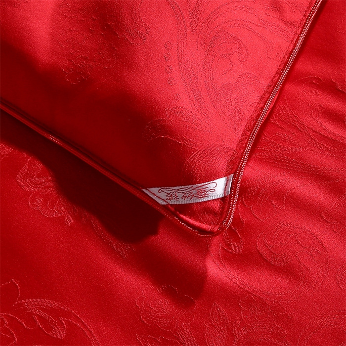 91家纺网 家纺一手货源 找家纺 芭芭棉家纺 2025新款全棉提花云端之梦被子被芯 云端之梦大红