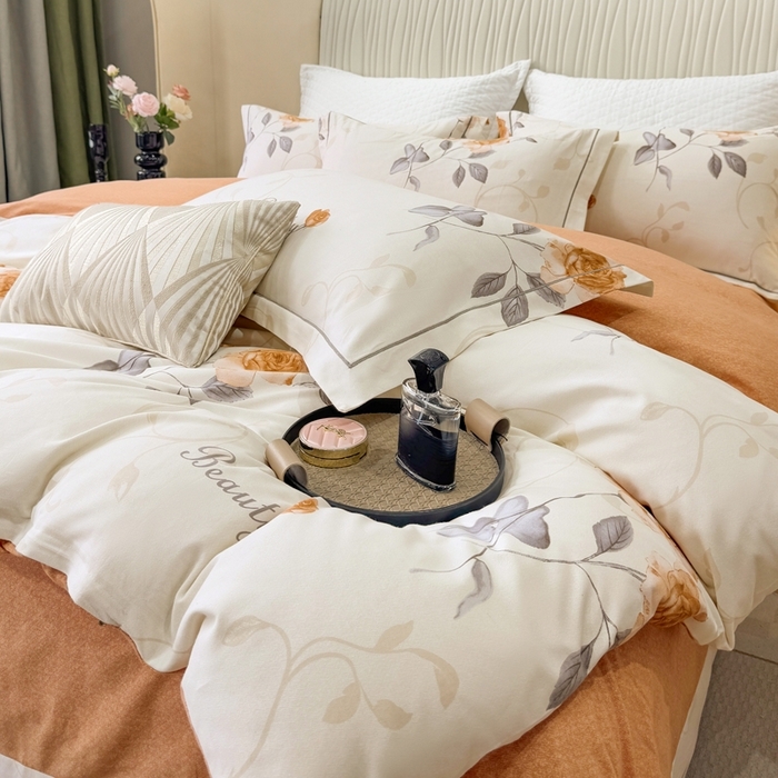 91家纺网 家纺一手货源 找家纺 （总）凌鼎 2025新款100%全棉磨毛四件套数码印花加厚纯棉磨毛四件套