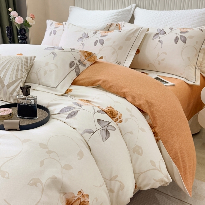 91家纺网 家纺一手货源 找家纺 （总）凌鼎 2025新款100%全棉磨毛四件套数码印花加厚纯棉磨毛四件套