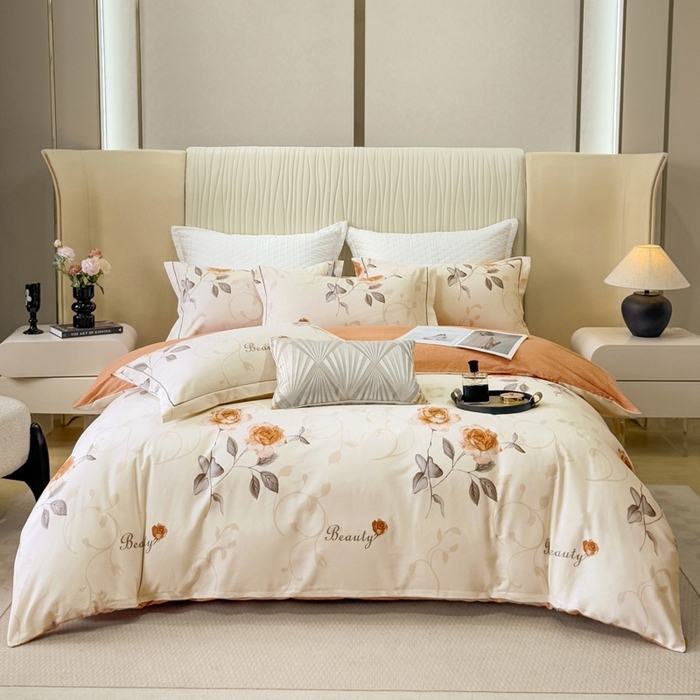 91家纺网 家纺一手货源 找家纺 （总）凌鼎 2025新款100%全棉磨毛四件套数码印花加厚纯棉磨毛四件套