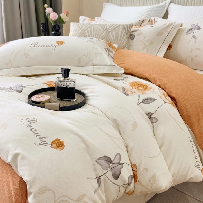 91家纺网 家纺一手货源 找家纺 （总）凌鼎 2025新款100%全棉磨毛四件套数码印花加厚纯棉磨毛四件套