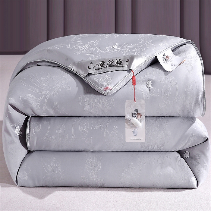 芭芭棉家纺 2025新款全棉提花云端之梦被子被芯 云端之梦高级灰