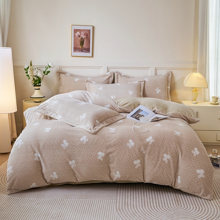 91家纺网 家纺一手货源 找家纺 （总）尚品凤凰 2025新款雕花绒牛奶绒四件套