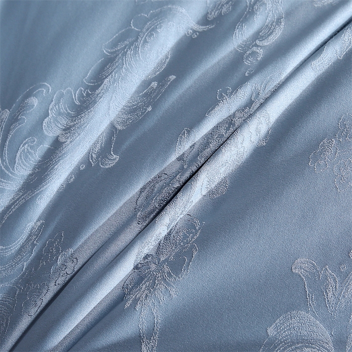 91家纺网 家纺一手货源 找家纺 芭芭棉家纺 2025新款全棉提花云端之梦被子被芯 云端之梦蓝色