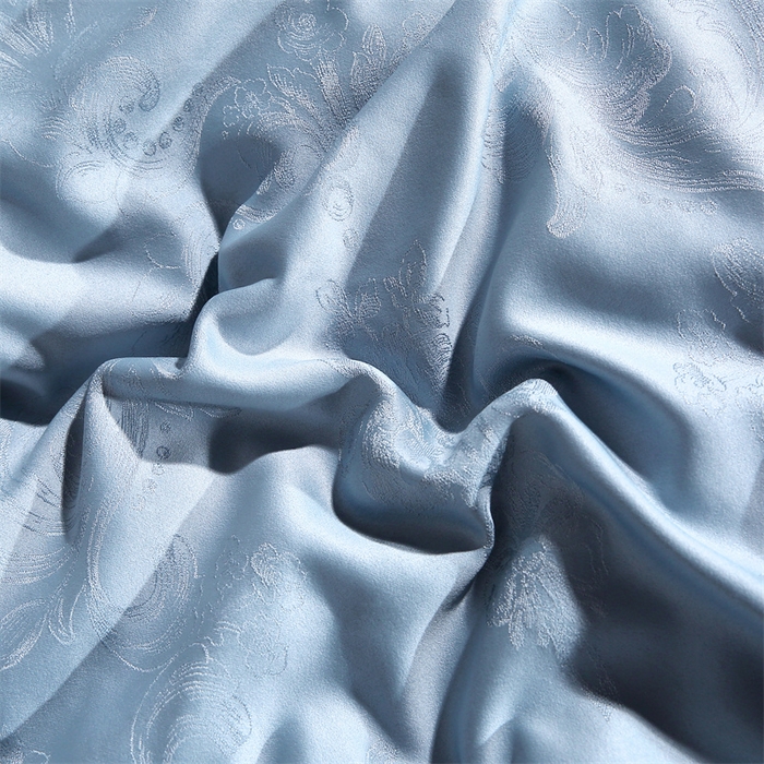 91家纺网 家纺一手货源 找家纺 芭芭棉家纺 2025新款全棉提花云端之梦被子被芯 云端之梦蓝色