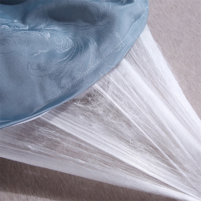 91家纺网 家纺一手货源 找家纺 芭芭棉家纺 2025新款全棉提花云端之梦被子被芯 云端之梦蓝色