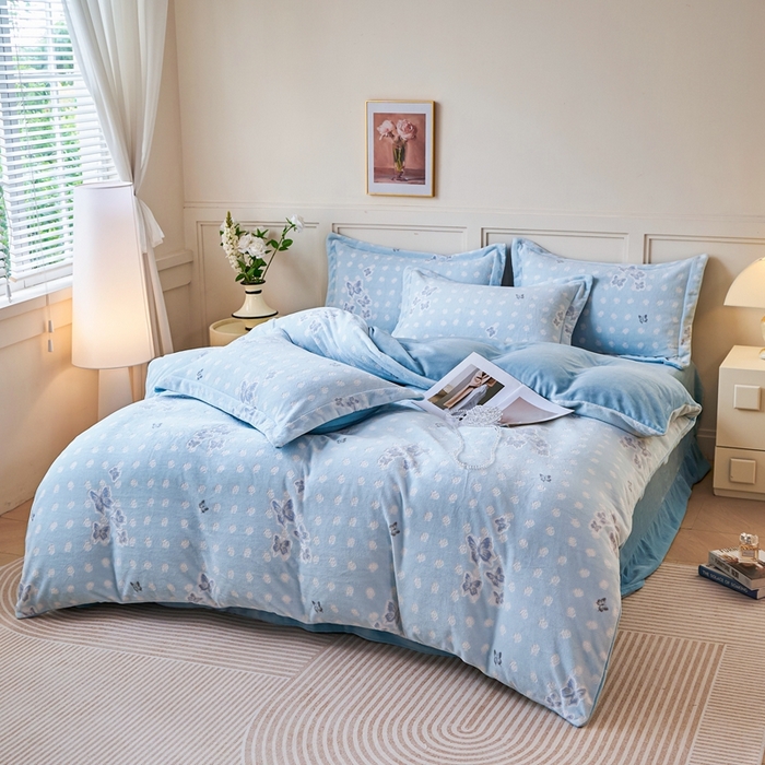 91家纺网 家纺一手货源 找家纺 （总）尚品凤凰 2025新款雕花绒牛奶绒四件套