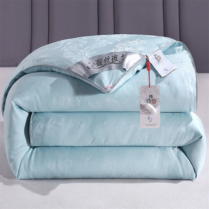 芭芭棉家纺 2025新款全棉提花云端之梦被子被芯 云端之梦绿色
