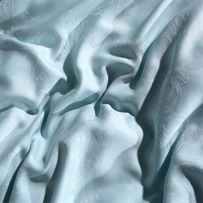 91家纺网 家纺一手货源 找家纺 芭芭棉家纺 2025新款全棉提花云端之梦被子被芯 云端之梦绿色