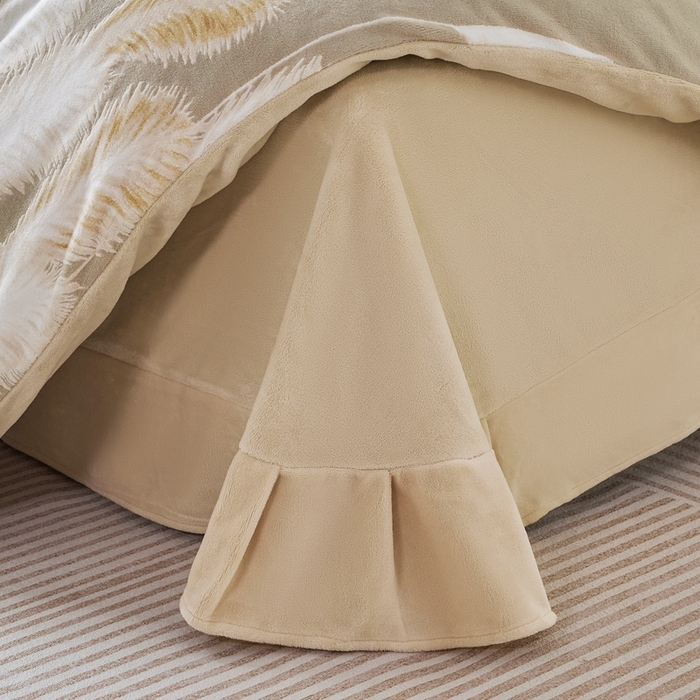 91家纺网 家纺一手货源 找家纺 尚品凤凰 2025新款雕花绒牛奶绒四件套 芦苇花-卡其