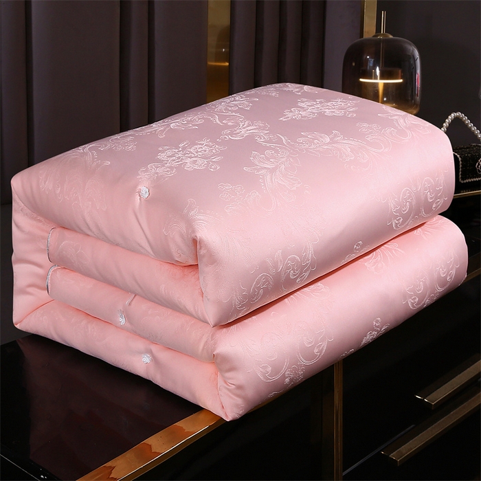 91家纺网 家纺一手货源 找家纺 芭芭棉家纺 2025新款全棉提花云端之梦被子被芯 云端之梦玉色