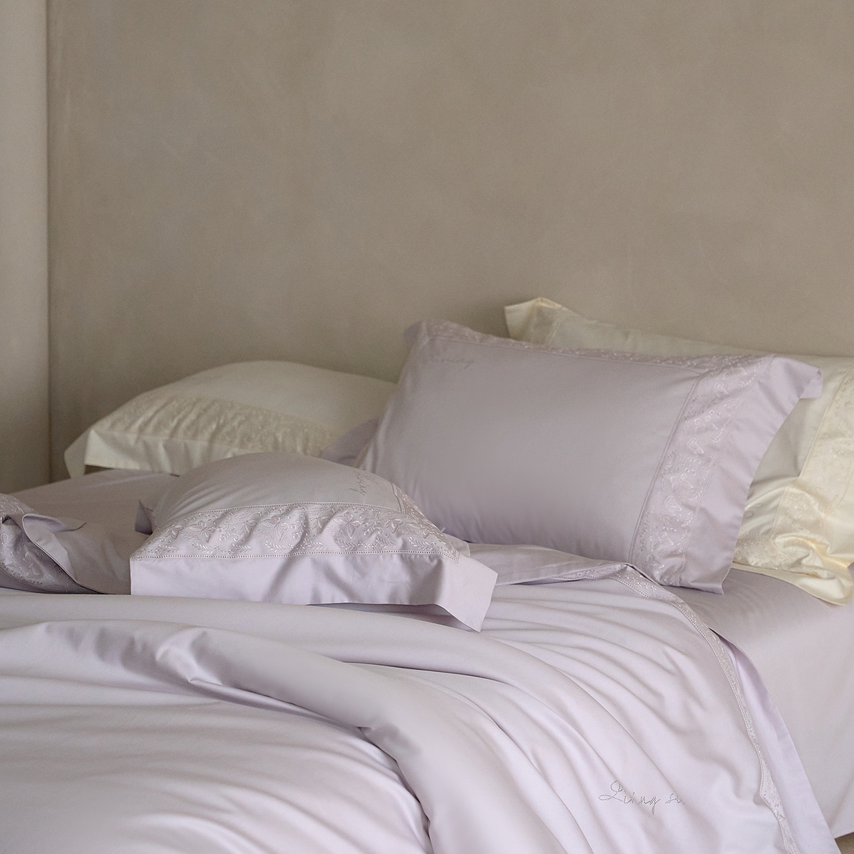 91家纺网 家纺一手货源 找家纺 佳汐蓝家纺 2025新款100%全棉百支新疆长绒棉贡缎四件套-露西亚 露西亚 紫