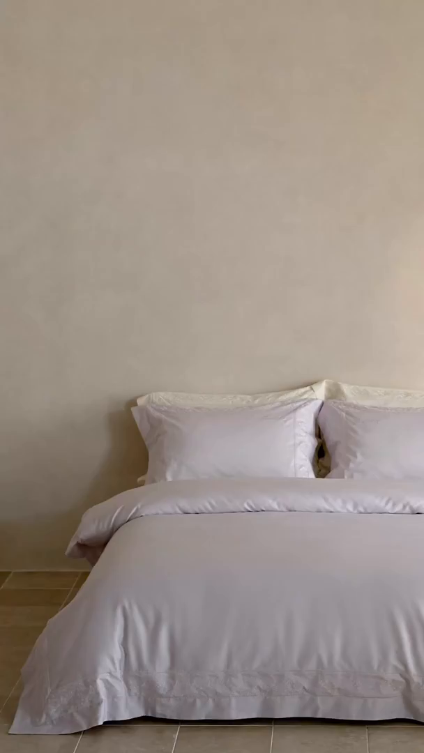 91家纺网 家纺一手货源 找家纺 佳汐蓝家纺 2025新款100%全棉百支新疆长绒棉贡缎四件套-露西亚 露西亚 紫