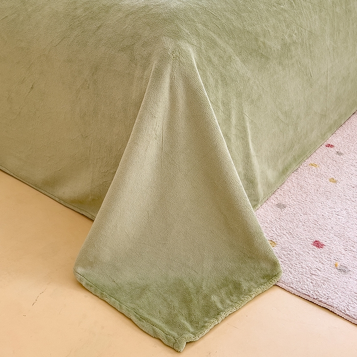 91家纺网 家纺一手货源 找家纺 摩妮卡 2025新款小清新加厚260克牛奶绒泡泡绒四件套 小兔甜甜酱