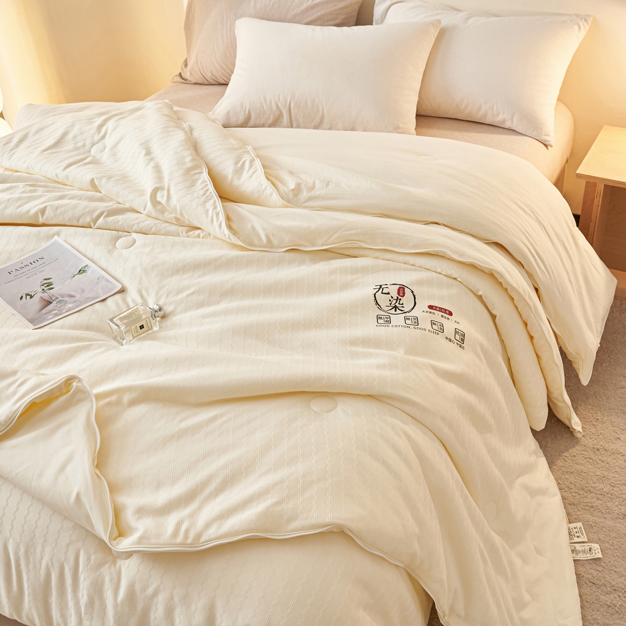 91家纺网 家纺一手货源 找家纺 （总）子由家居 2025新款水洗长城格提花子母被被子被芯