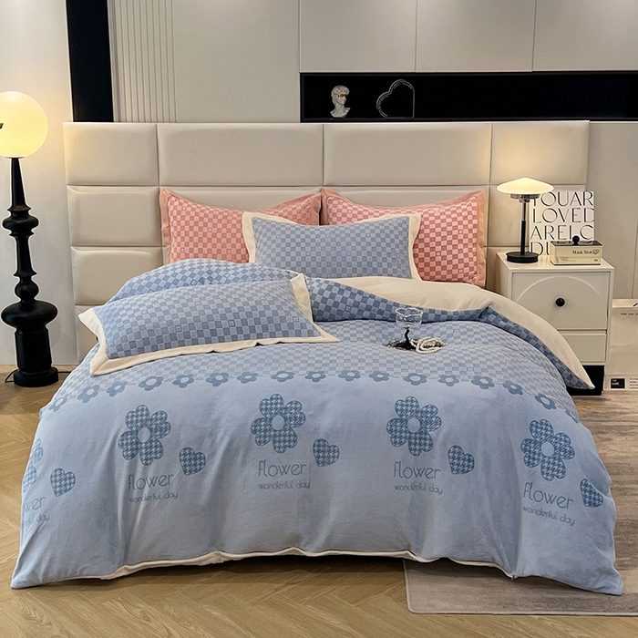 91家纺网 家纺一手货源 找家纺 （总）花香四季家纺 2025新款全消光工艺320克牛奶绒四件套