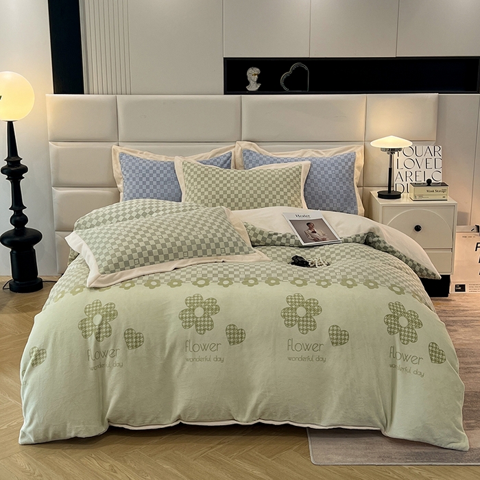 91家纺网 家纺一手货源 找家纺 （总）花香四季家纺 2025新款全消光工艺320克牛奶绒四件套