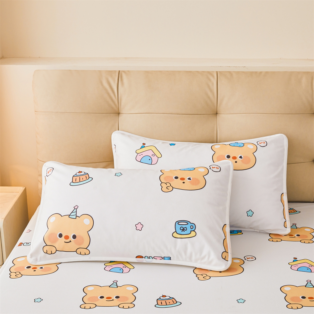 91家纺网 家纺一手货源 找家纺 雯豆家纺 2025新款TPU防水隔尿床笠防脏垫单床笠床笠单件 防水床笠-微笑先生