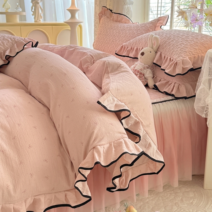 91家纺网 家纺一手货源 找家纺 （总）金盛皇朝家纺 2025新款渐变色床裙四件套