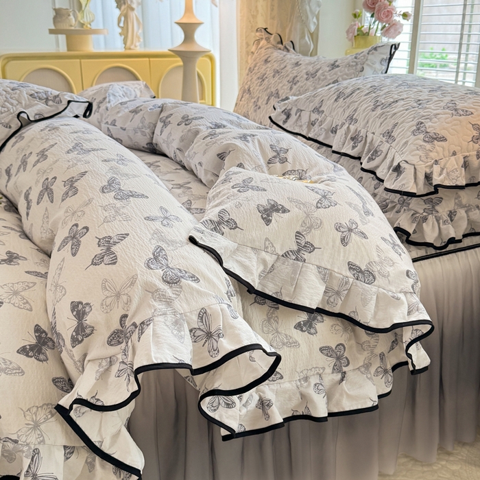 91家纺网 家纺一手货源 找家纺 （总）金盛皇朝家纺 2025新款渐变色床裙四件套