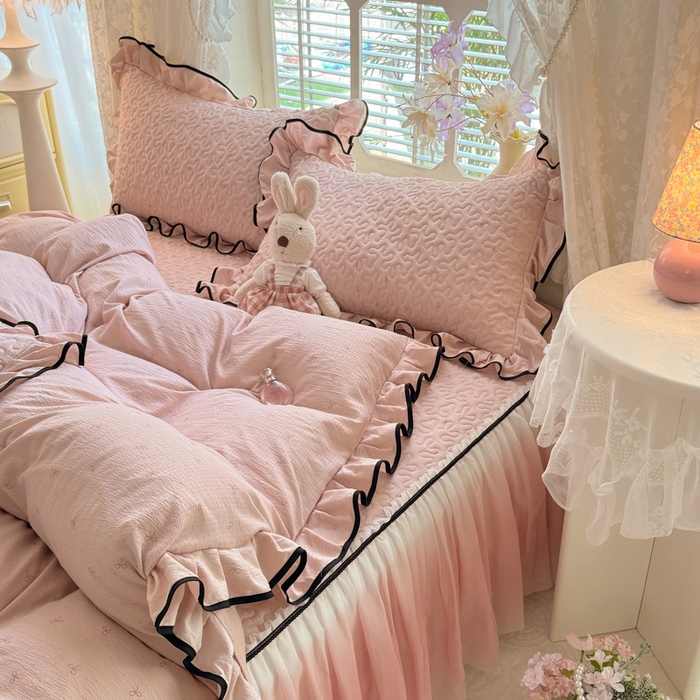 91家纺网 家纺一手货源 找家纺 （总）金盛皇朝家纺 2025新款渐变色床裙四件套