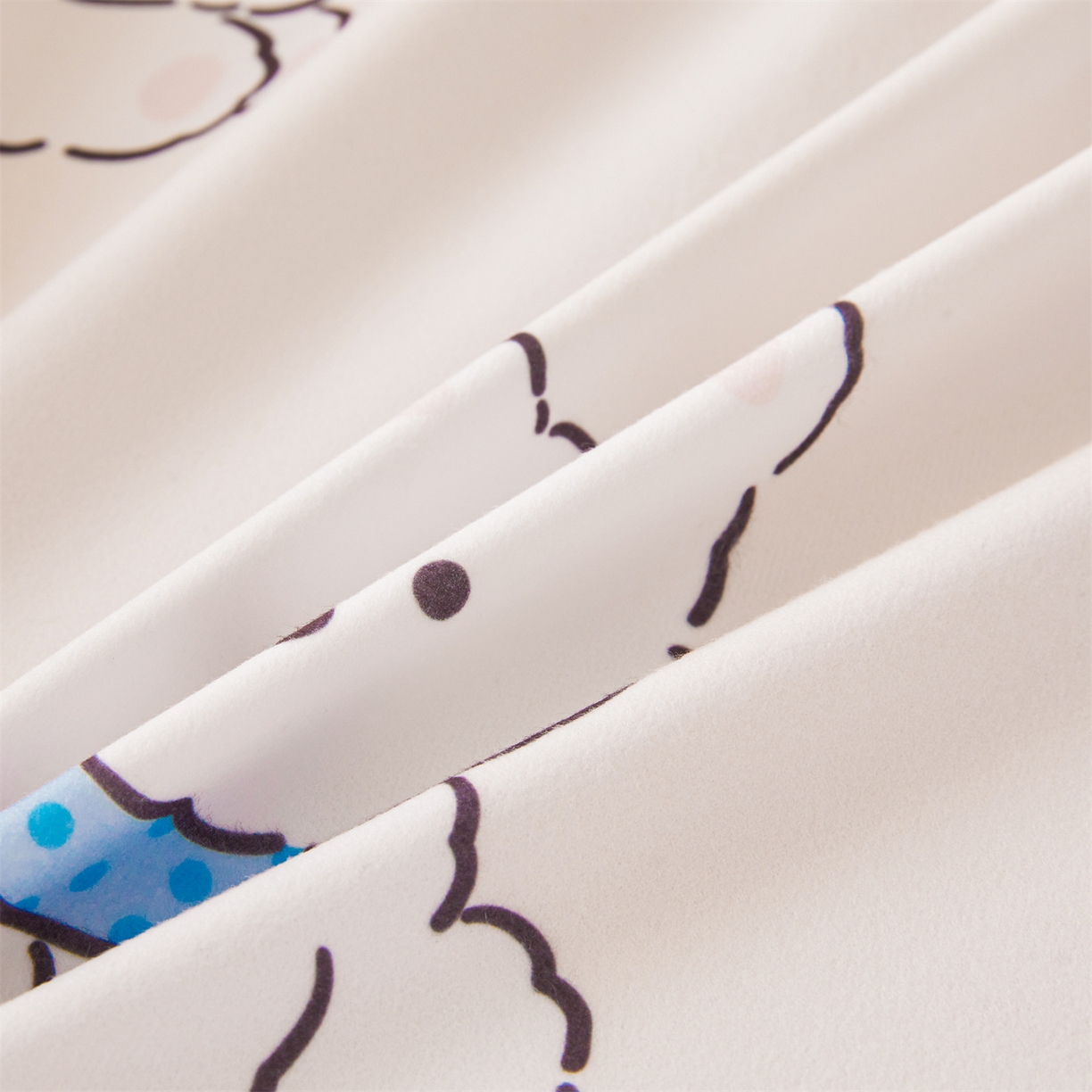 91家纺网 家纺一手货源 找家纺 雯豆家纺 2025新款TPU防水隔尿床笠防脏垫单床笠床笠单件 防水床笠-音乐小狗