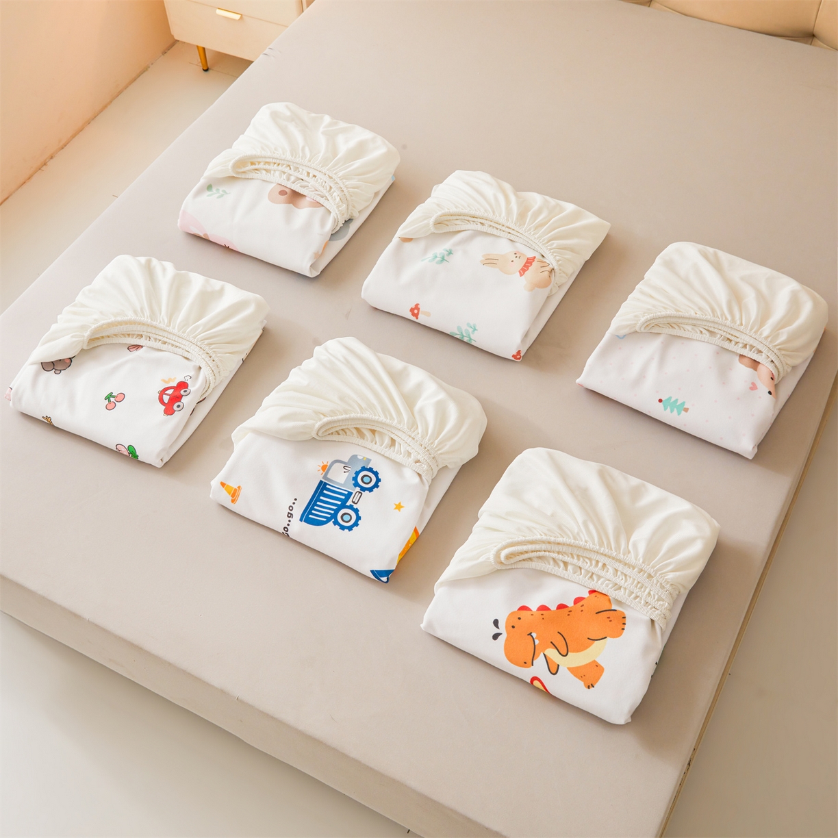 91家纺网 家纺一手货源 找家纺 雯豆家纺 2025新款TPU防水隔尿床笠防脏垫单床笠床笠单件 组合图仅供展示不可下单